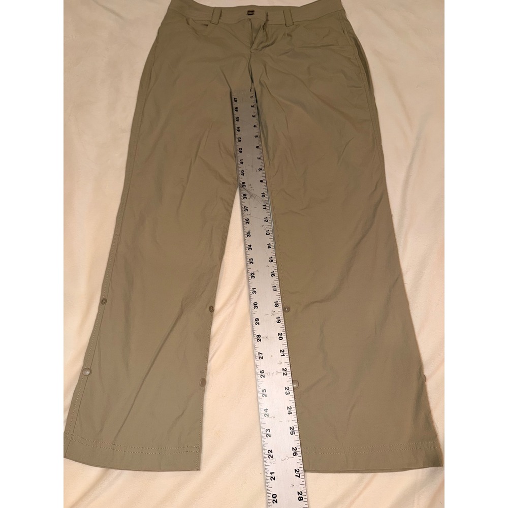 Eddie Bauer Firstr Ascent Women P6 Tan Hiking Pants Roll Up Convertible Stretch - Picture 7 of 7